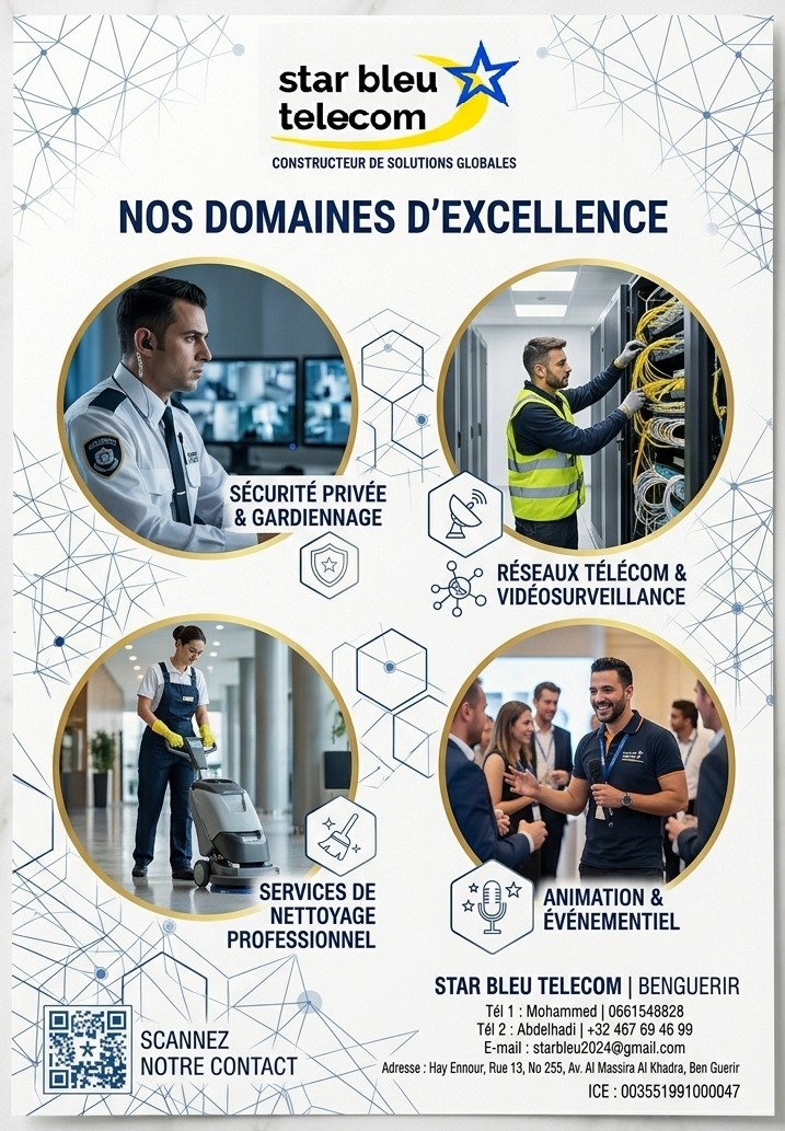 Domaines d'excellence Star Bleu Telecom